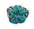 Sterling Silver Turquoise Southwest Flower Ring Size 6-1/4 RX82749